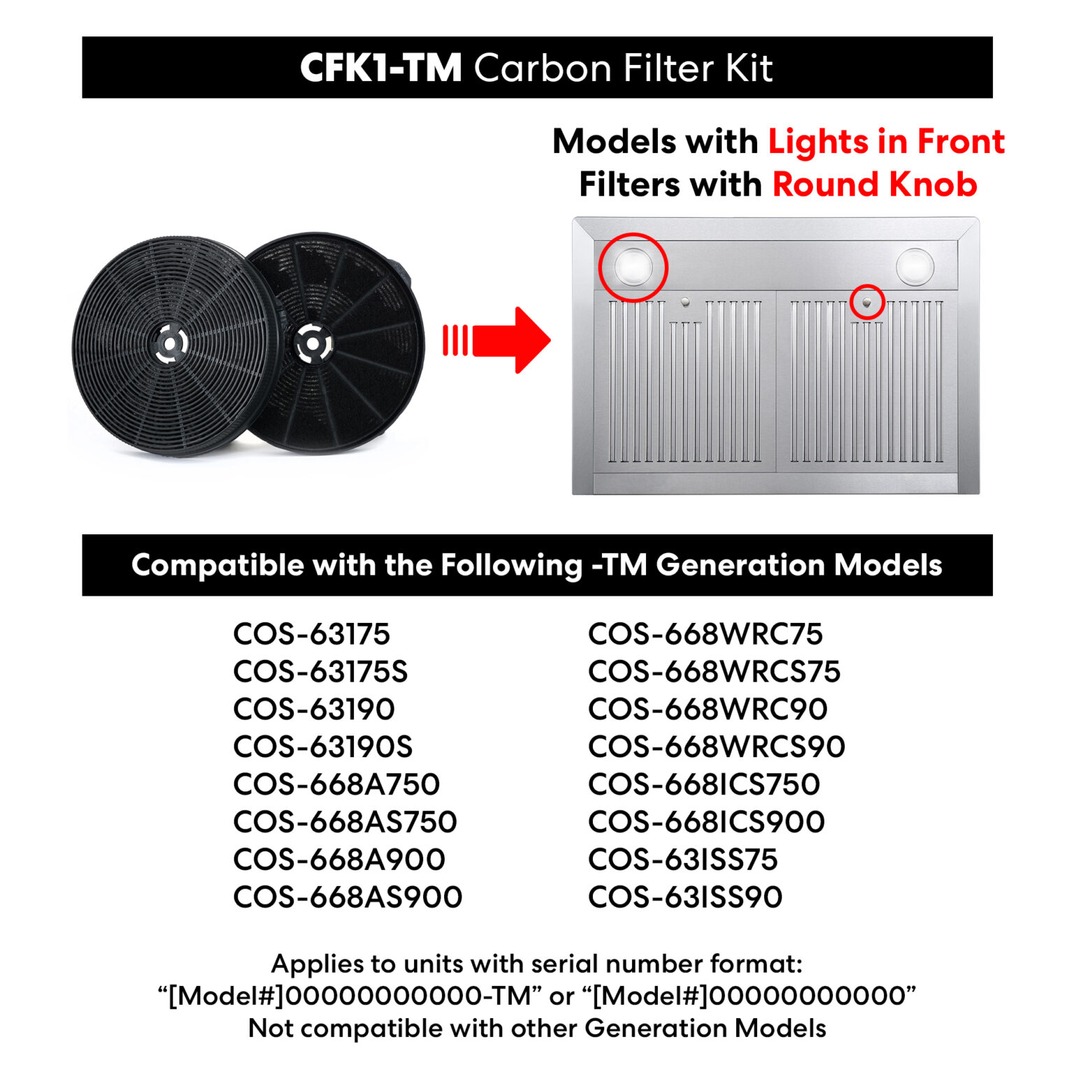 Carbon Filter CFK1TM Cosmo Appliances