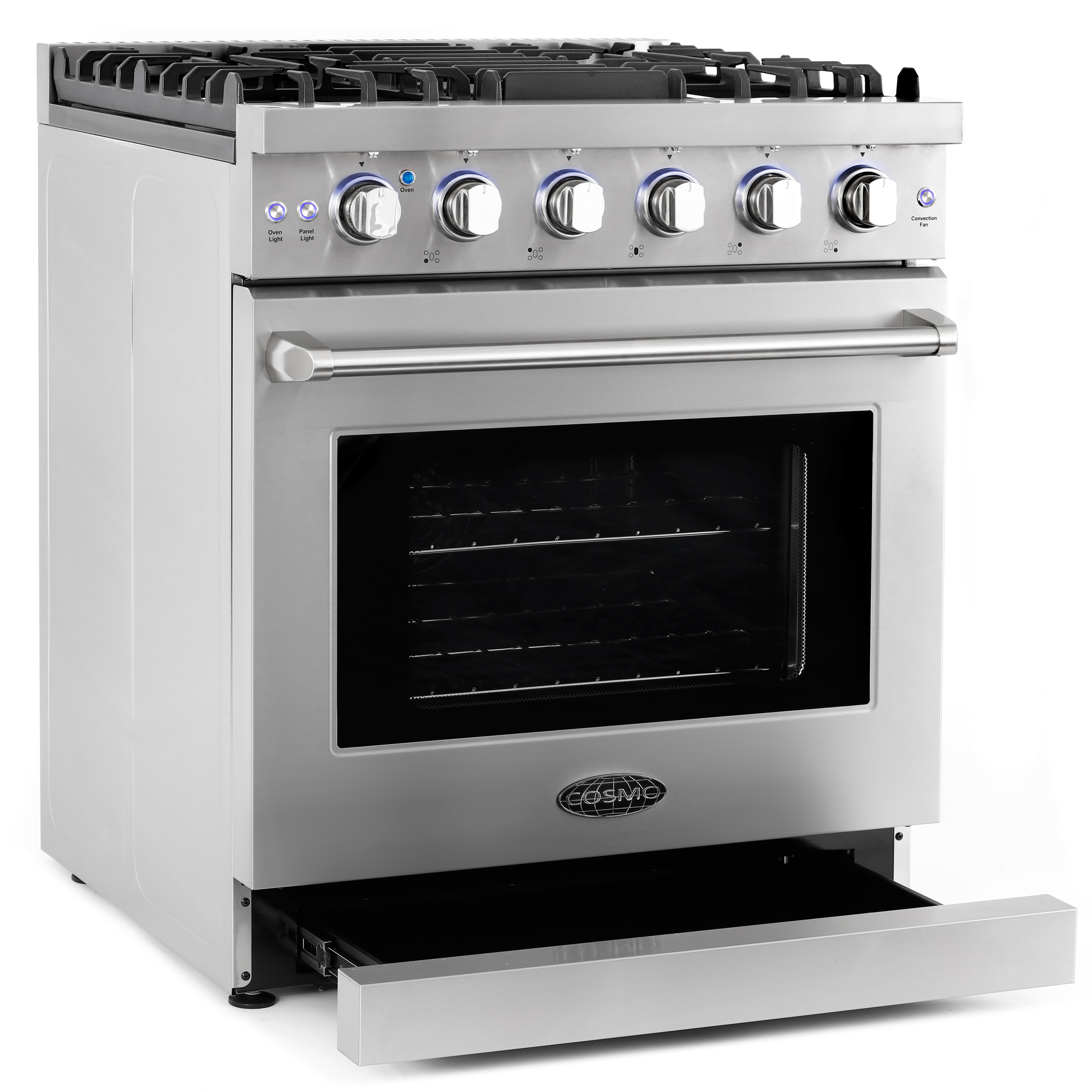 30 in. SlideIn Freestanding Gas Range with 5 Italian Burners