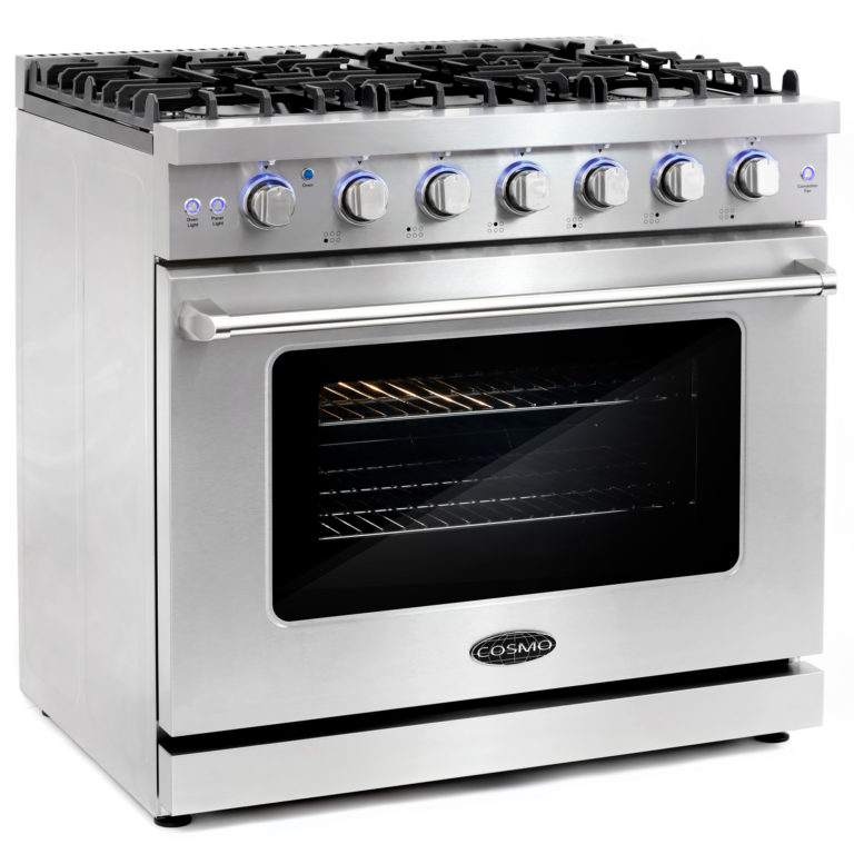 Cosmo 4 Piece Appliance Package with 36 Freestanding Gas Range 36 Is –  thehomeselection