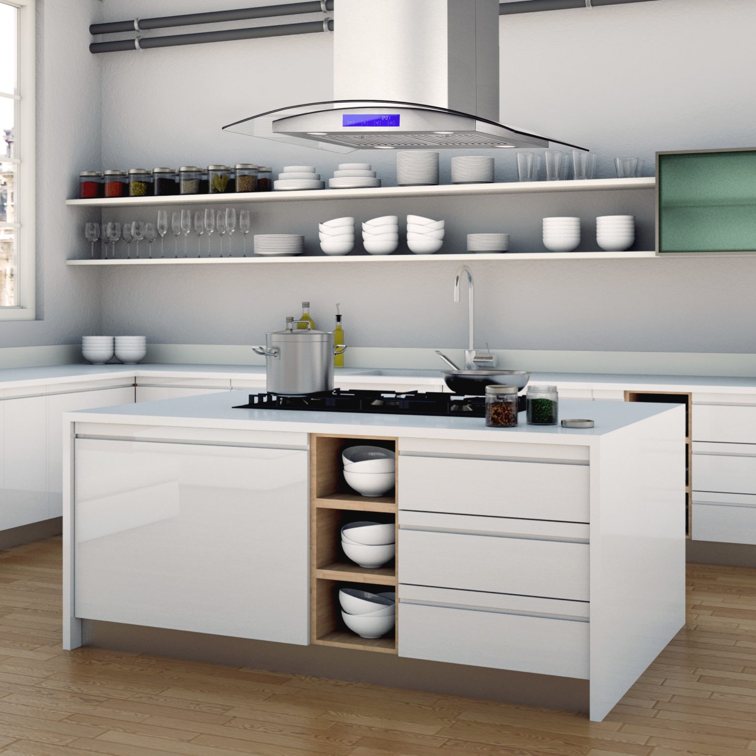 COS668ICS750 30″ Stainless Steel Island Range Hood with Digital