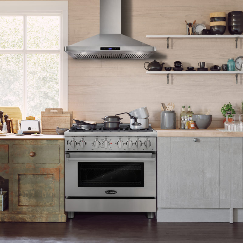 COS63190S 36″ Stainless Steel Wall Mount Range Hood with Digital