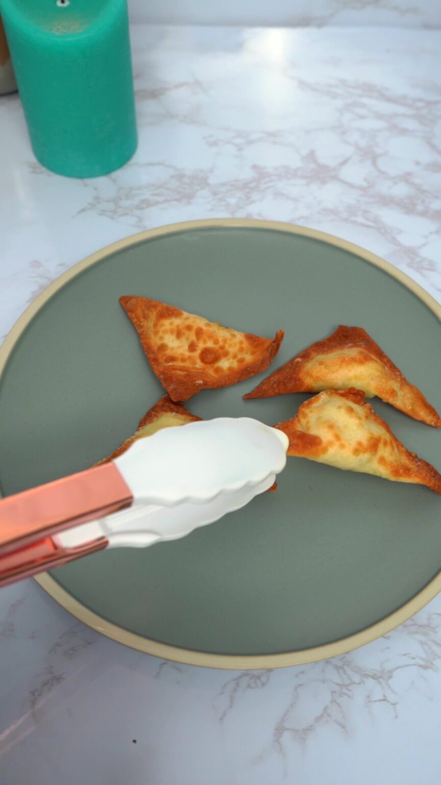 Garlic Chive Cream Cheese Wontons Cosmo Appliances