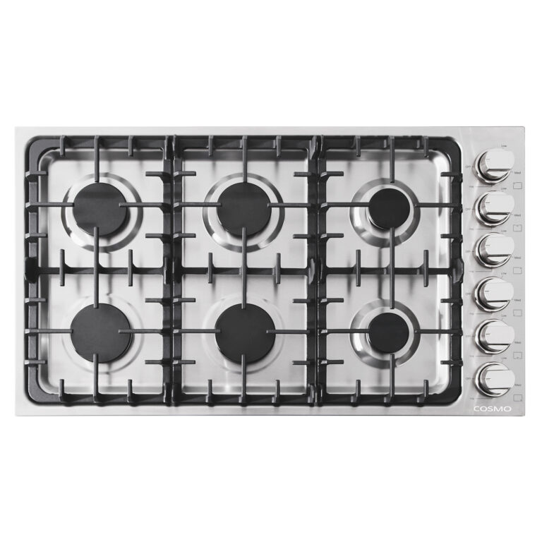 Stainless Steel Cooktop 6 Burner with Heavy Duty Cast Iron Grate