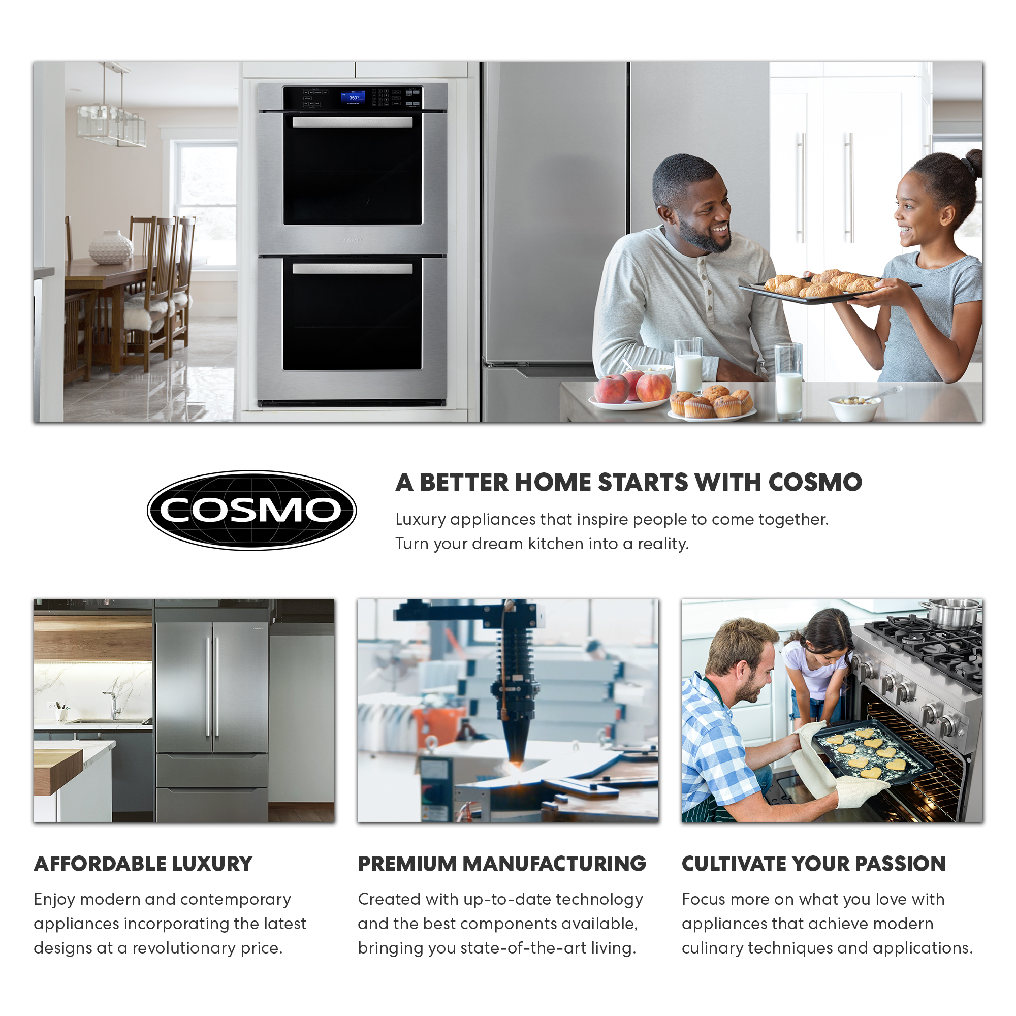 Where are Cosmo appliances made?