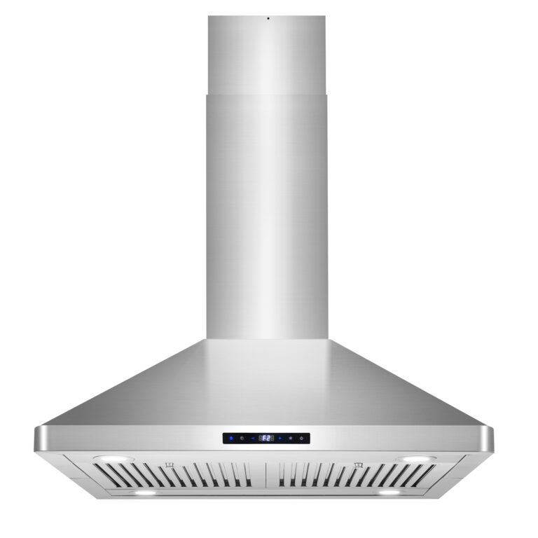 30 in. Ductless Island Range Hood in Stainless Steel with LED Lighting and  Carbon Filter Kit for Recirculating