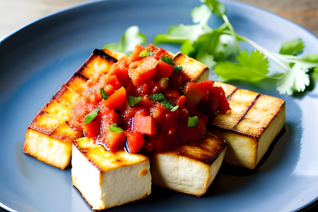 Spicy Pan-fried Tofu with Tomato Chutney Recipe | Cosmo Appliances