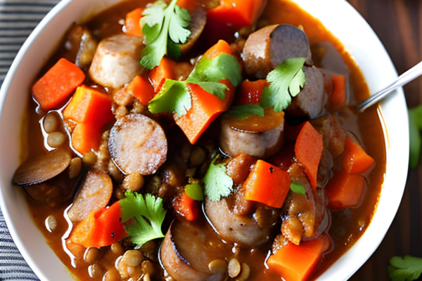 Hearty And Savory Sausage And Lentil Stew Recipe 