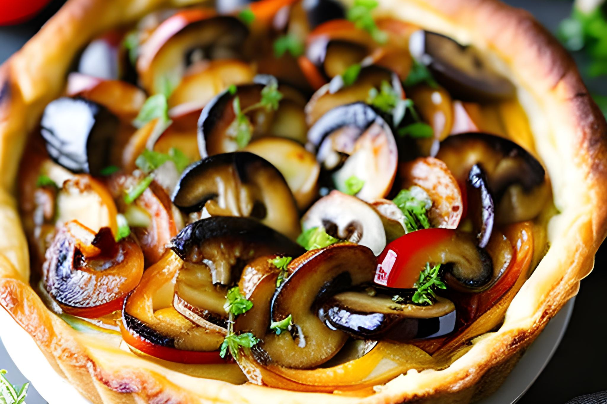 Spicy Mushroom and Caramelized Onion Tart Recipe