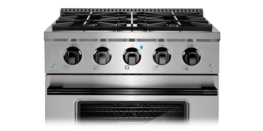 30 in. Slide-In Freestanding Gas Range with 4 Sealed Burner Cooktop,  Convection Oven (COS-GRP304)