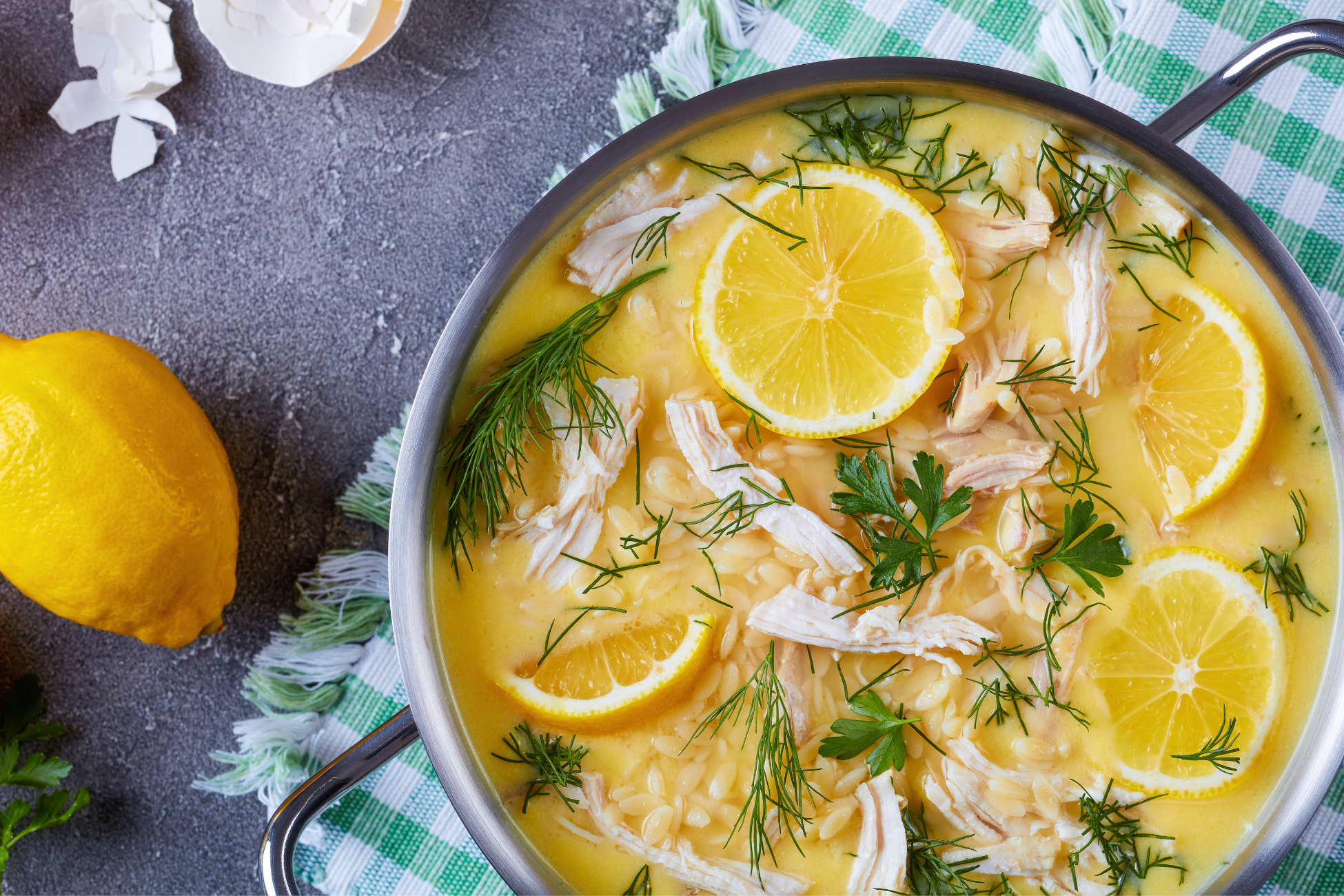 Greek Lemon Chicken Avgolemono Soup