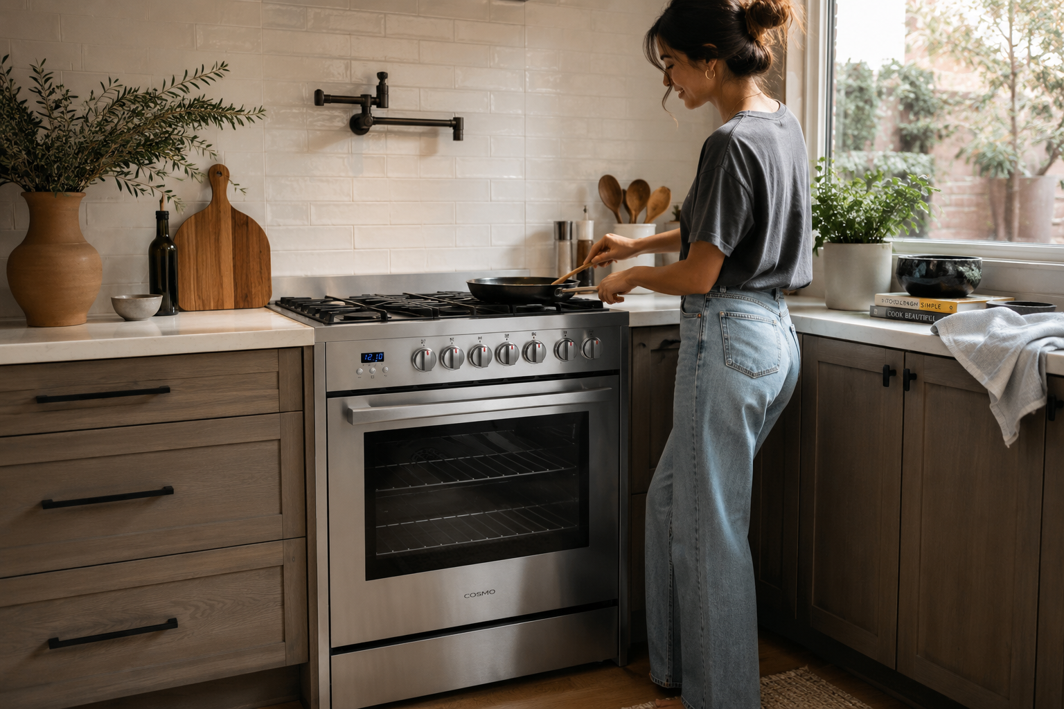 The COS-305AGC Gas Range: 30-Inch Performance with 5.0 Cubic Foot Convection Oven