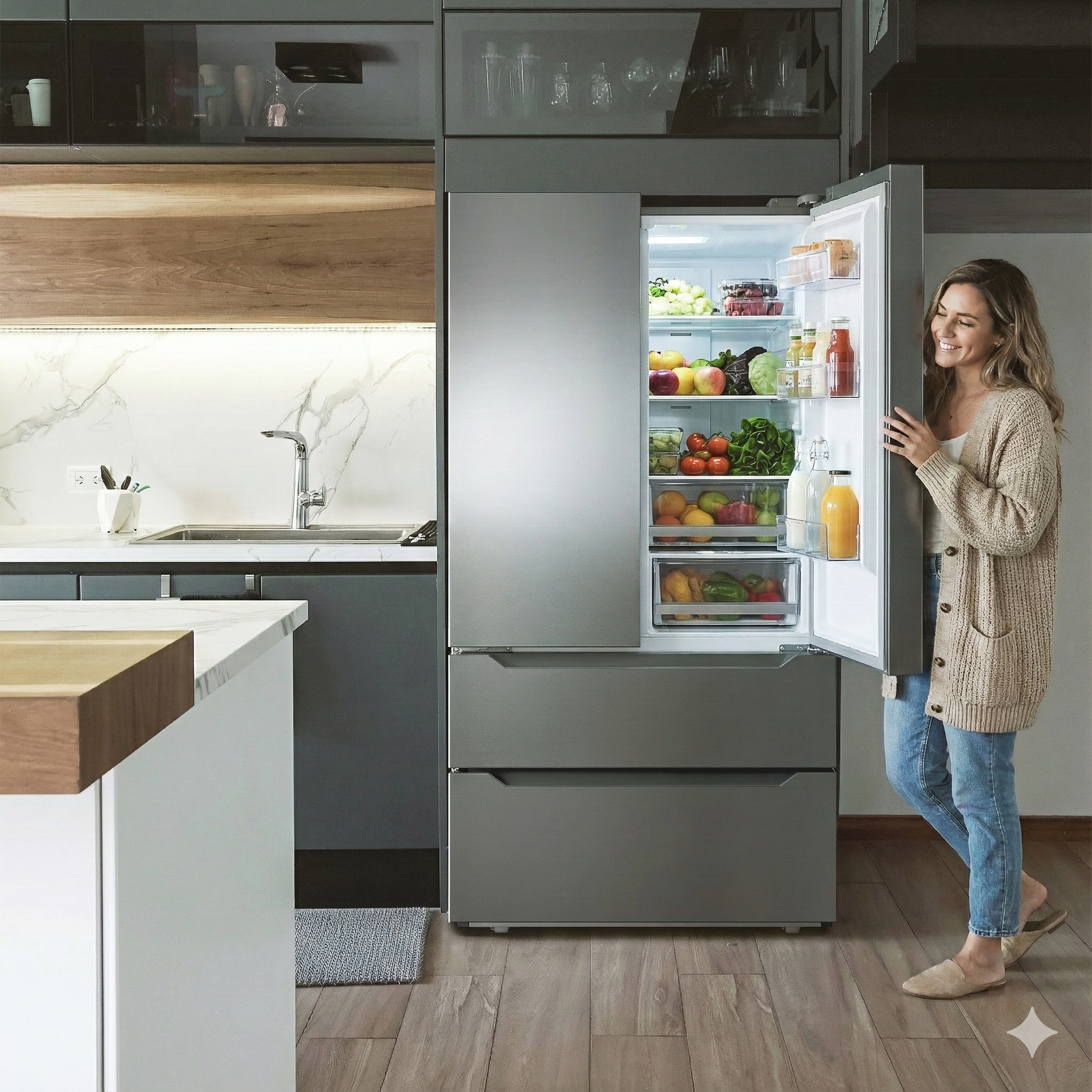 The COS-FDR225RHSS French Door Refrigerator: 22.5 Cubic Feet of Organization and Efficiency