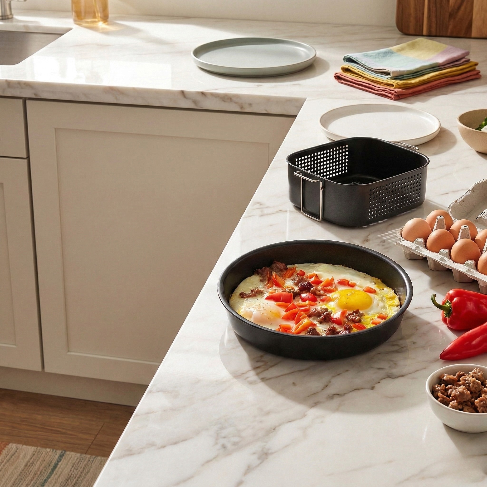 One Pan Air Fryer Omelette: The Hands-Off Breakfast Hack