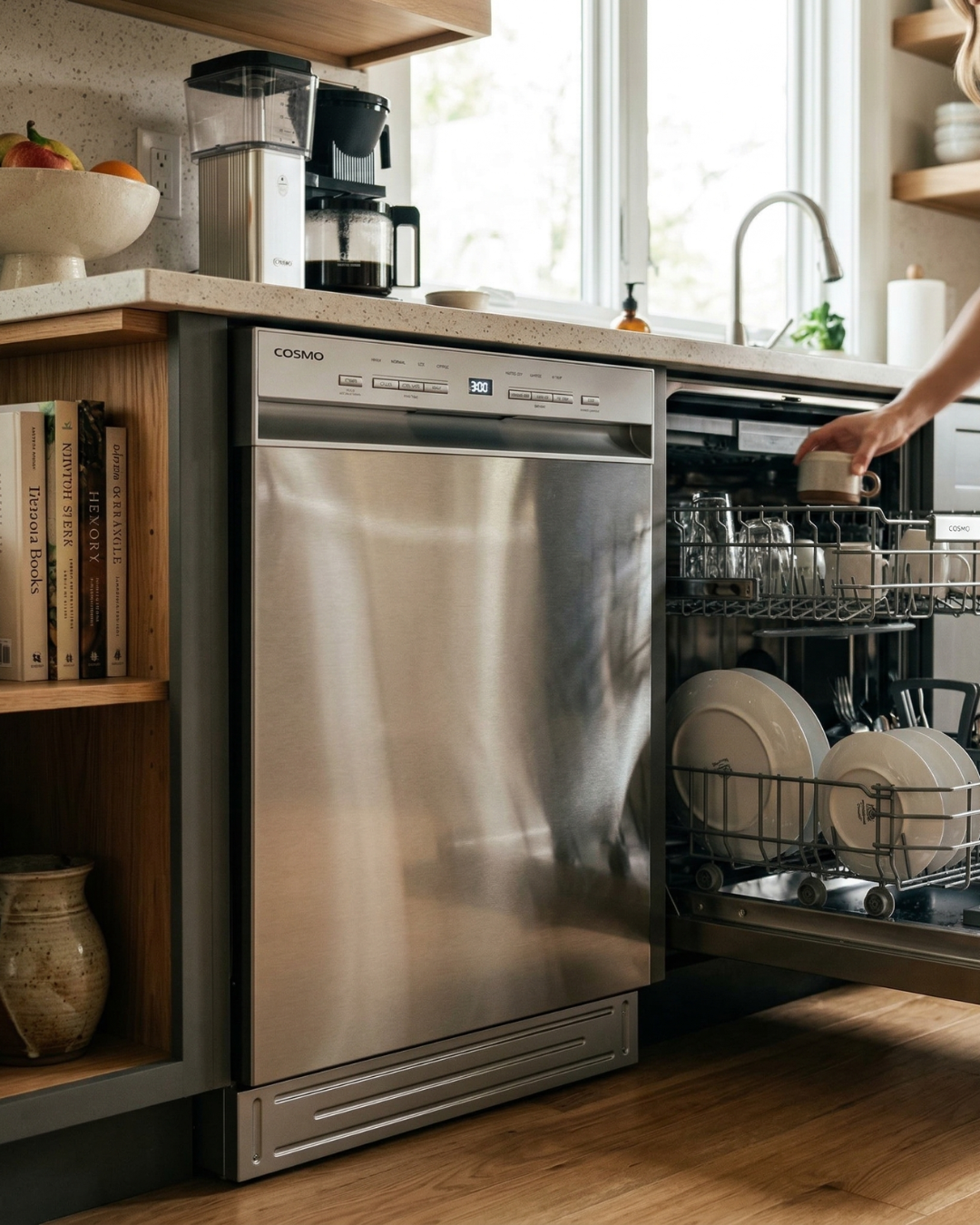 The COS-DWD24FBR Dishwasher: 24-Inch with Push Button Controls and Control Lock